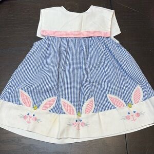 Copper Key bunny seersucker dress